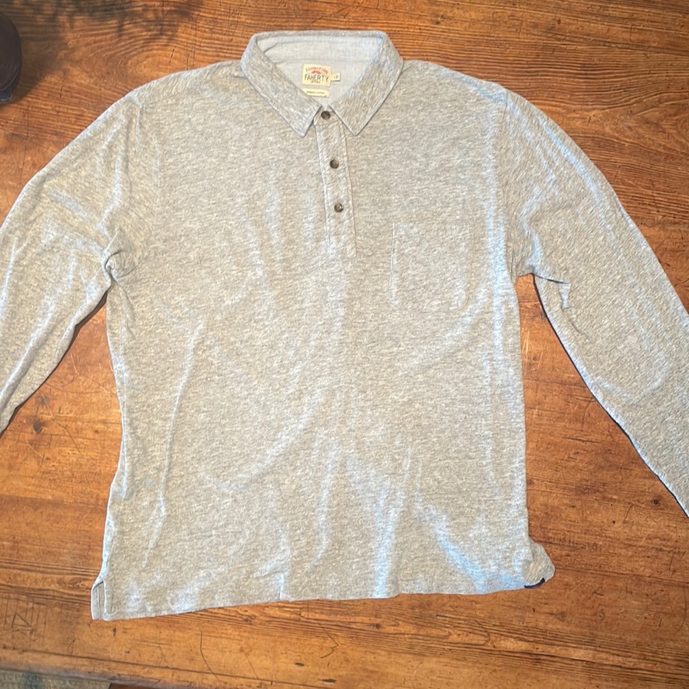 Faherty Long-Sleeve Luxe Polo